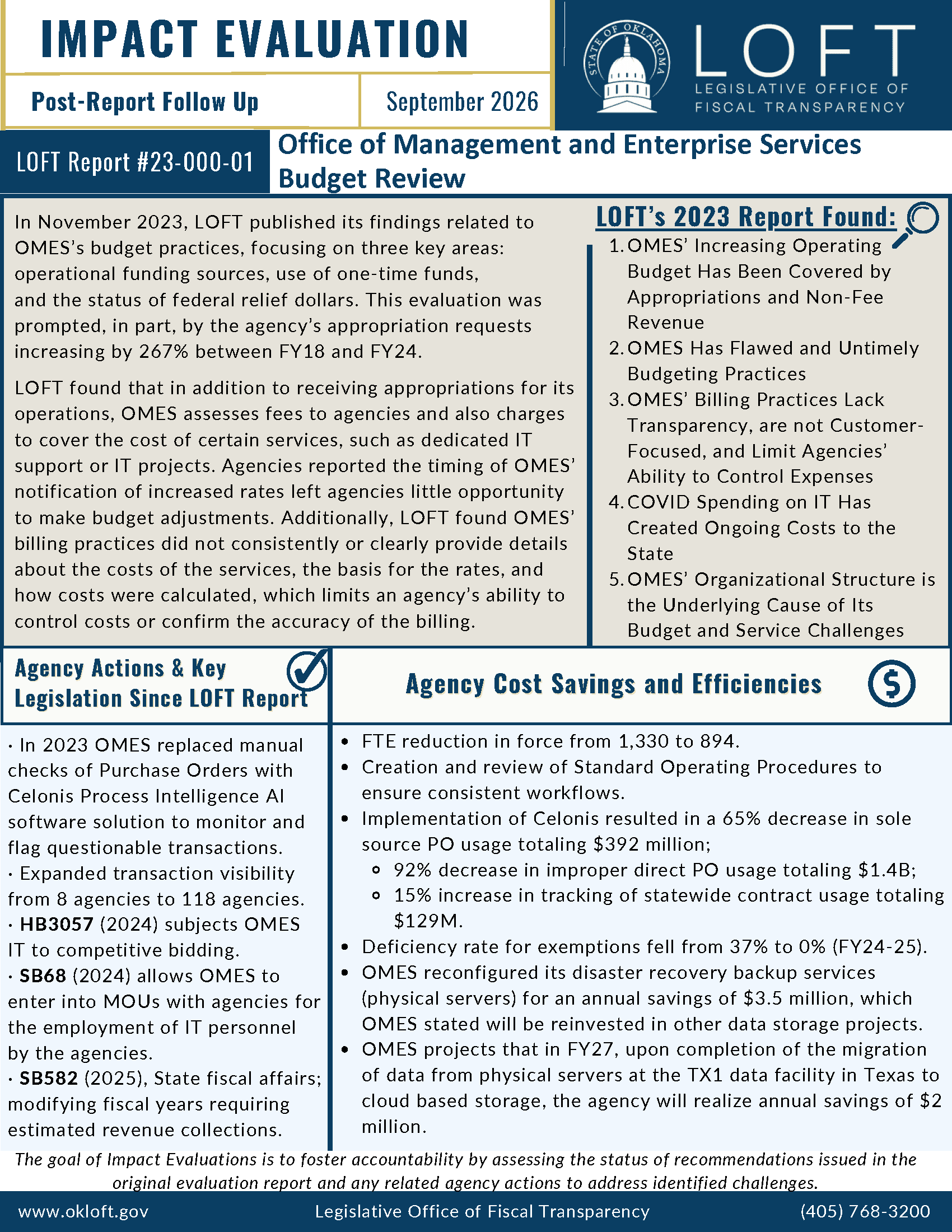 preview of OMES Budget Review Impact Evaluation