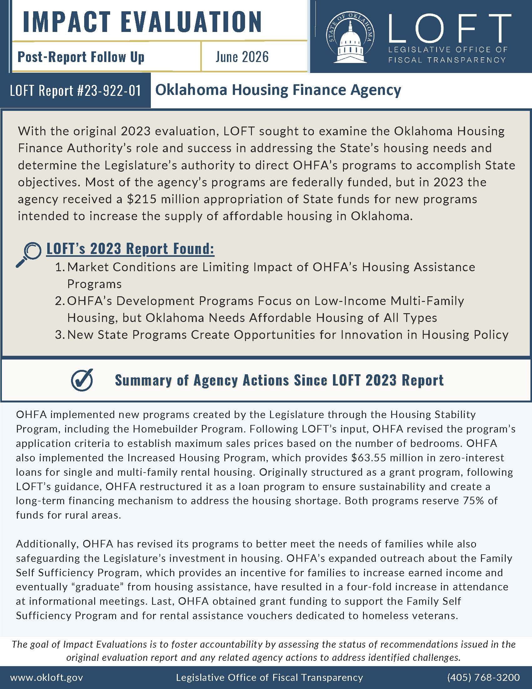 preview of OHFA Impact Evaluation