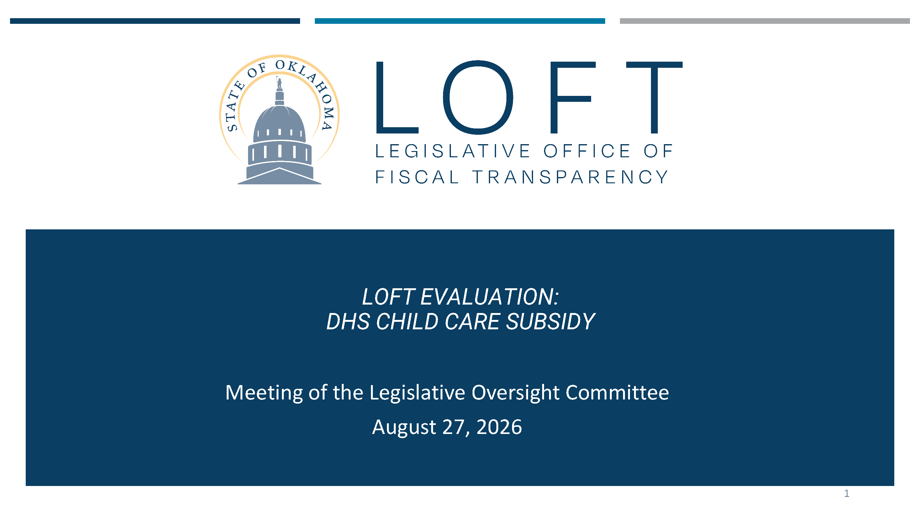 preview of DHS Child Care Subsidy Presentation