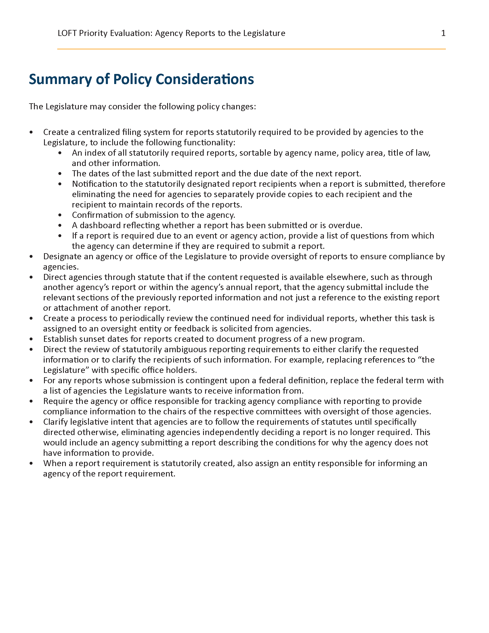 preview of Summary of Recommendations